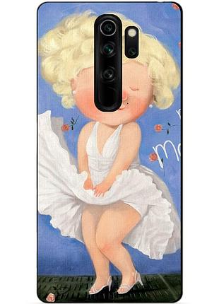 Бампер силиконовый чехол для xiaomi redmi note 8 pro с рисунком монро гапчинская