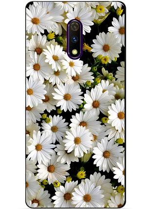 Силіконовий чохол бампер для realme x з малюнком ромашки