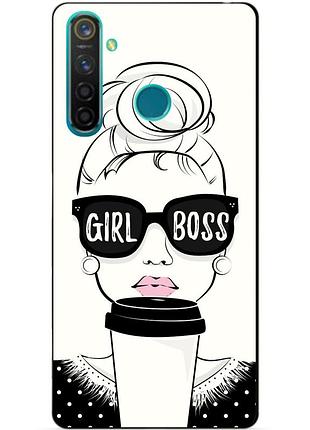 Силиконовый чехол бампер для realme q с рисунком girl boss
