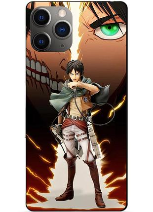 Силиконовый чехол бампер для iphone 11 pro с рисунком атака титанов attack on titan