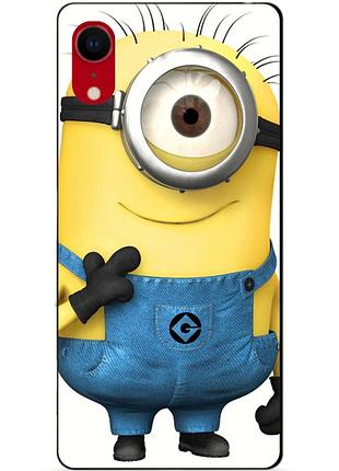 Силиконовый чехол бампер для iphone xr с рисунком миньон кевин minion