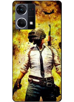 Силіконовий чохол бампер для oppo reno 7 з малюнком пабг pubg