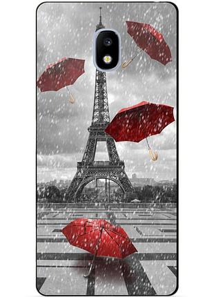 Силиконовый бампер чехол для samsung j330 galaxy j3 2017 года с рисунком дождь в париже