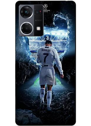 Силіконовий чохол бампер для oppo reno 7 з малюнком ronaldo роналдо