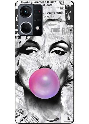 Силіконовий чохол бампер для oppo reno 7 з малюнком мерілін монро marilyn monroe