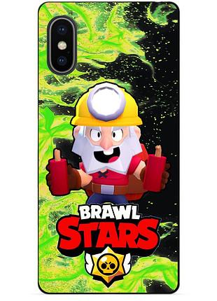 Силиконовый чехол бампер для iphone xs max с героем бравл динамайк