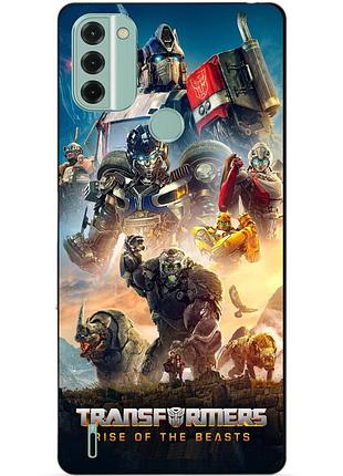 Силиконовый чехол бампер для nokia c31 с картинкой звероботы трансформеры transformers
