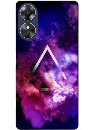 Силіконовий бампер чохол для oppo a17 з малюнком космос