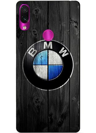 Бампер силиконовый чехол для xiaomi redmi 7 с рисунком bmw