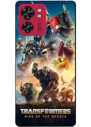Силиконовый чехол бампер для motorola edge 40 с картинкой звероботы трансформеры transformers