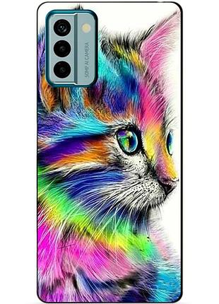 Силіконовий чохол бампер для nokia g22 з малюнком акварельний кіт