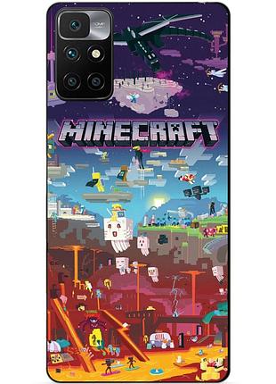 Силіконовий бампер чохол для xiaomi redmi 10 з грою minecraft