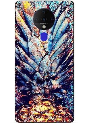 Силіконовий бампер чохол для tecno spark 6 з малюнком ананаси