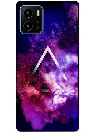 Силиконовый бампер чехол для vivo y15s с рисунком космос