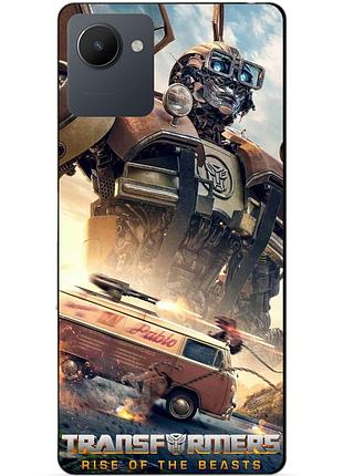 Силиконовый чехол бампер для realme c30s с рисунком уилджек трансформеры transformers