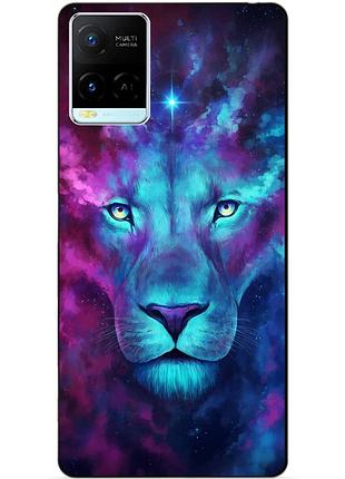 Силіконовий бампер чохол для vivo y21 / y33s з малюнком космічний лев