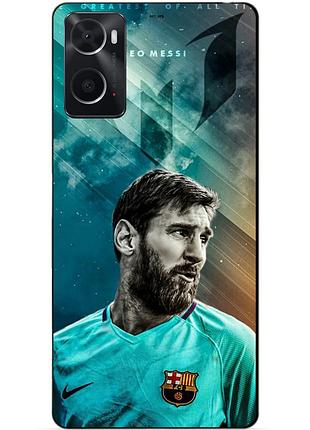 Силіконовий бампер чохол для oppo a76/a96 з малюнком leo messi мессі