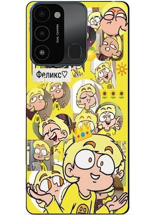 Силиконовый бампер чехол для tecno spark go 2022/spark 8c феликс 13 карт