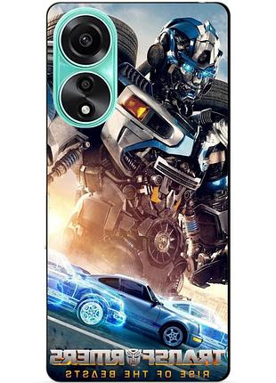 Силиконовый чехол бампер для oppo a78 с рисунком мираж трансформеры