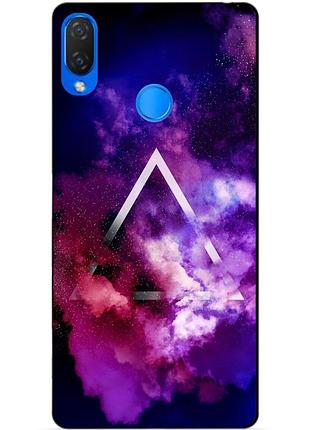 Силіконовий бампер чохол для huawei p smart plus з малюнком космос