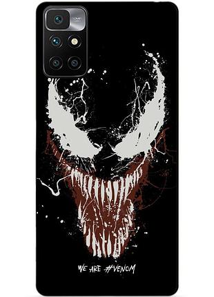Силиконовый бампер чехол для xiaomi redmi note 11 с рисунком веном