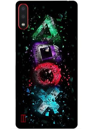 Силиконовый бампер чехол для samsung a01 galaxy a015f с рисунком sony playstation