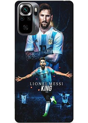 Силиконовый бампер чехол для xiaomi poco m5s с рисунком messi аргентина