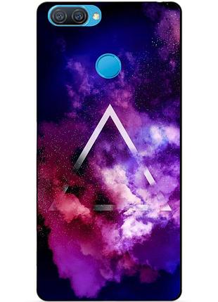 Силиконовый бампер чехол для oppo a12 a5s с рисунком космос