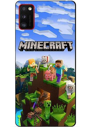 Силіконовий бампер чохол для samsung a41 galaxy a415f з малюнком minecraft