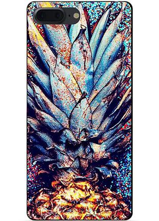 Силиконовый чехол бампер для iphone 7 plus с рисунком ананас