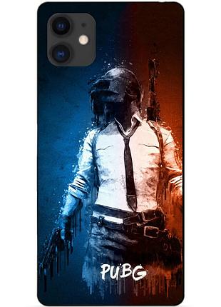 Силиконовый бампер чехол для iphone 11 с рисунком pubg