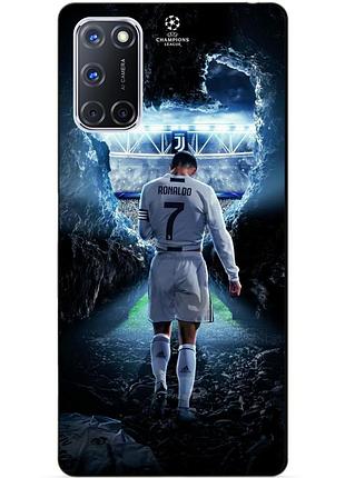 Силиконовый бампер чехол для oppo a72 с рисунком ronaldo