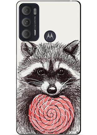 Силіконовий чохол бампер для motorola moto g60 з малюнком єнот