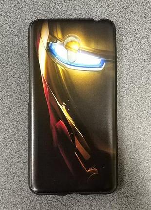 Чехол силиконовый бампер для meizu m3s с рисунком iron man железный человек