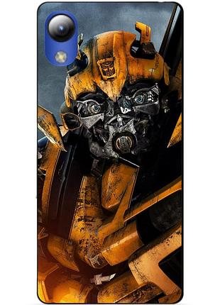Силиконовый чехол бампер для zte blade l8 с рисунком бамблби bumblebee трансформеры