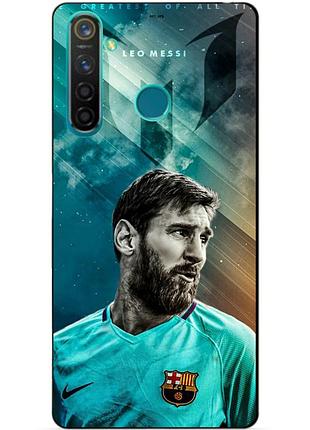 Силиконовый чехол бампер для realme q с рисунком messi leo