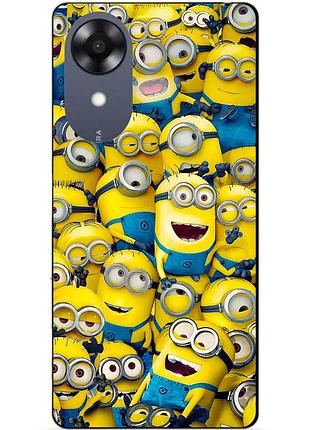Силіконовий чохол бампер для oppo a17k з малюнком міньйони minion