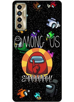 Силіконовий бампер чохол для tecno camon 17p з малюнком among us