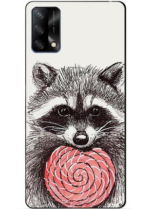 Силіконовий бампер чохол для oppo a74 з картинкою єнот