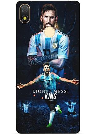 Силіконовий бампер чохол для tecno pop 3 з малюнком messi