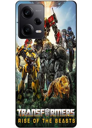 Силиконовый чехол бампер для xiaomi redmi note 12 pro 5g звероботы трансформеры transformers