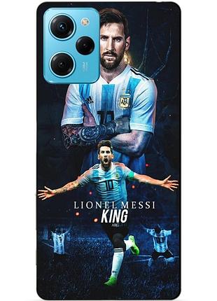 Силиконовый чехол бампер для xiaomi redmi note 12 pro speed edition с рисунком messi аргентина месси