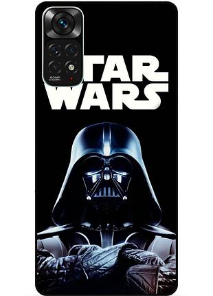 Силиконовый бампер чехол для xiaomi redmi note 11s / note 11 с рисунком star wars звездные войны дарт вейдер