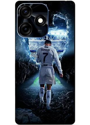 Силиконовый чехол бампер для tecno spark 10c с рисунком ronaldo роналдо