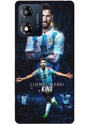 Силиконовый чехол бампер для motorola moto e13 с рисунком messi аргентина месси