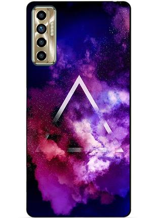 Силіконовий бампер чохол для tecno camon 17p з малюнком космос