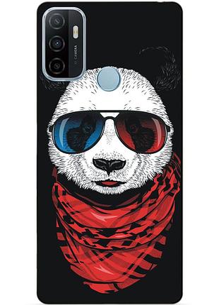 Силіконовий бампер чохол для oppo a53 з малюнком панда