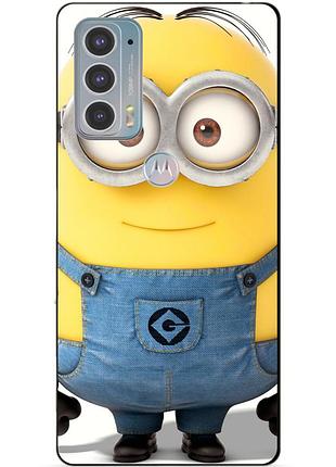 Силиконовый чехол бампер для motorola edge 20 с рисунком миньон стюарт minion