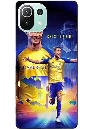 Силіконовий чохол бампер для xiaomi mi 11 lite з малюнком роналдо аль наср ronaldo