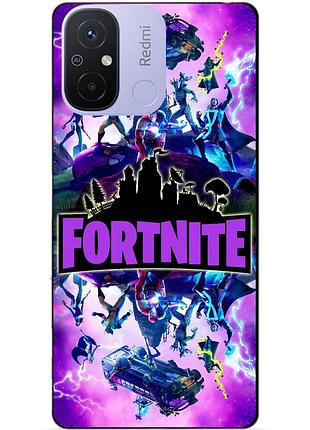 Силіконовий бампер чохол для xiaomi redmi 12c з малюнком fortnite marvel